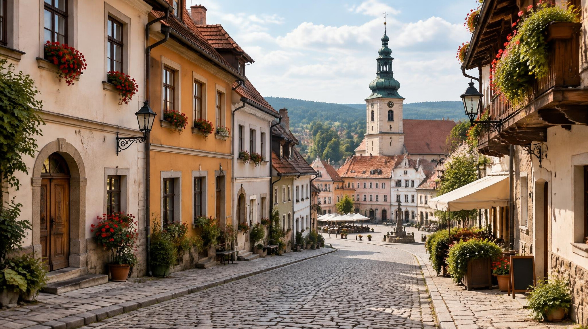 polish small town street