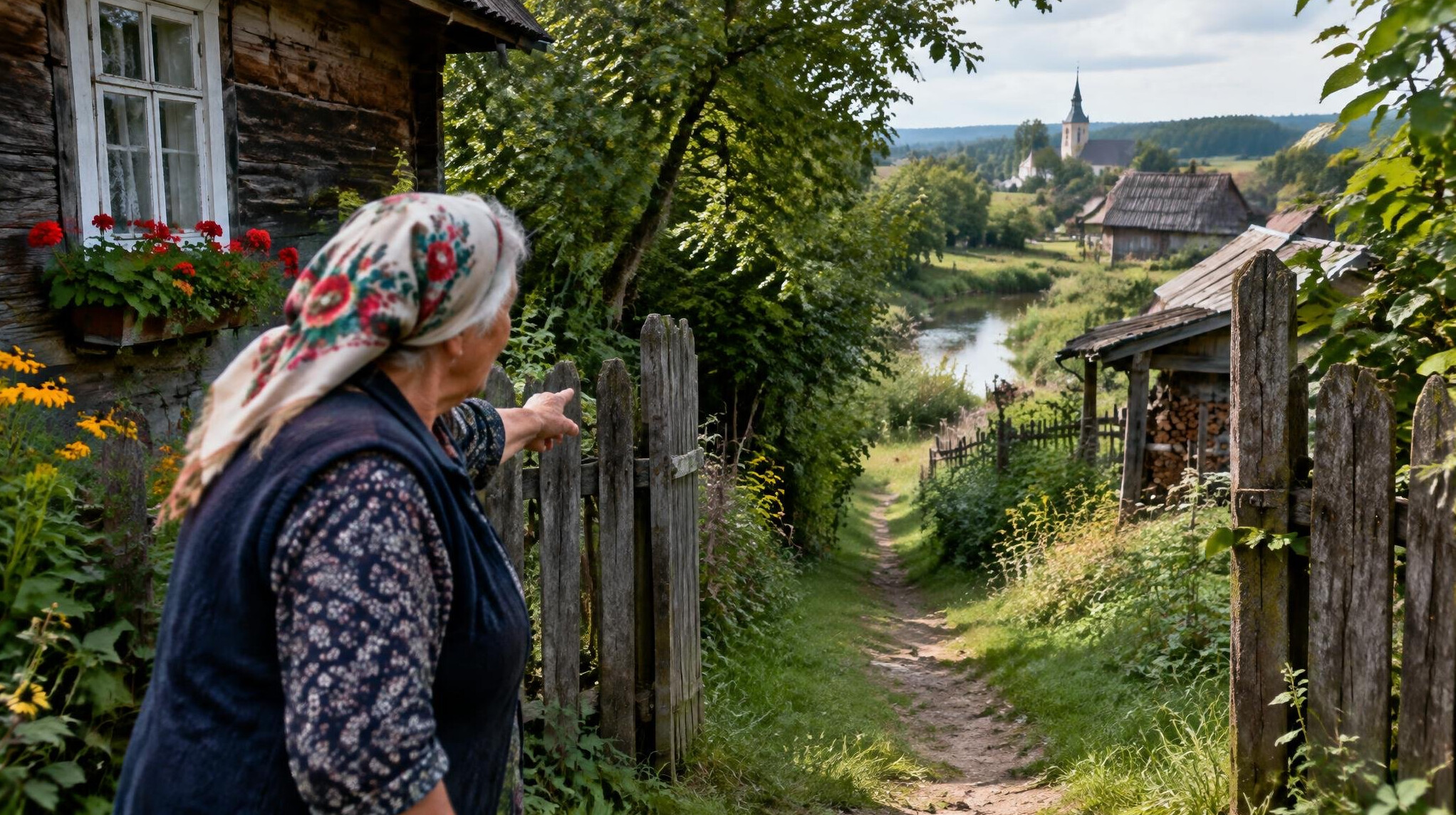 hidden village path in poland