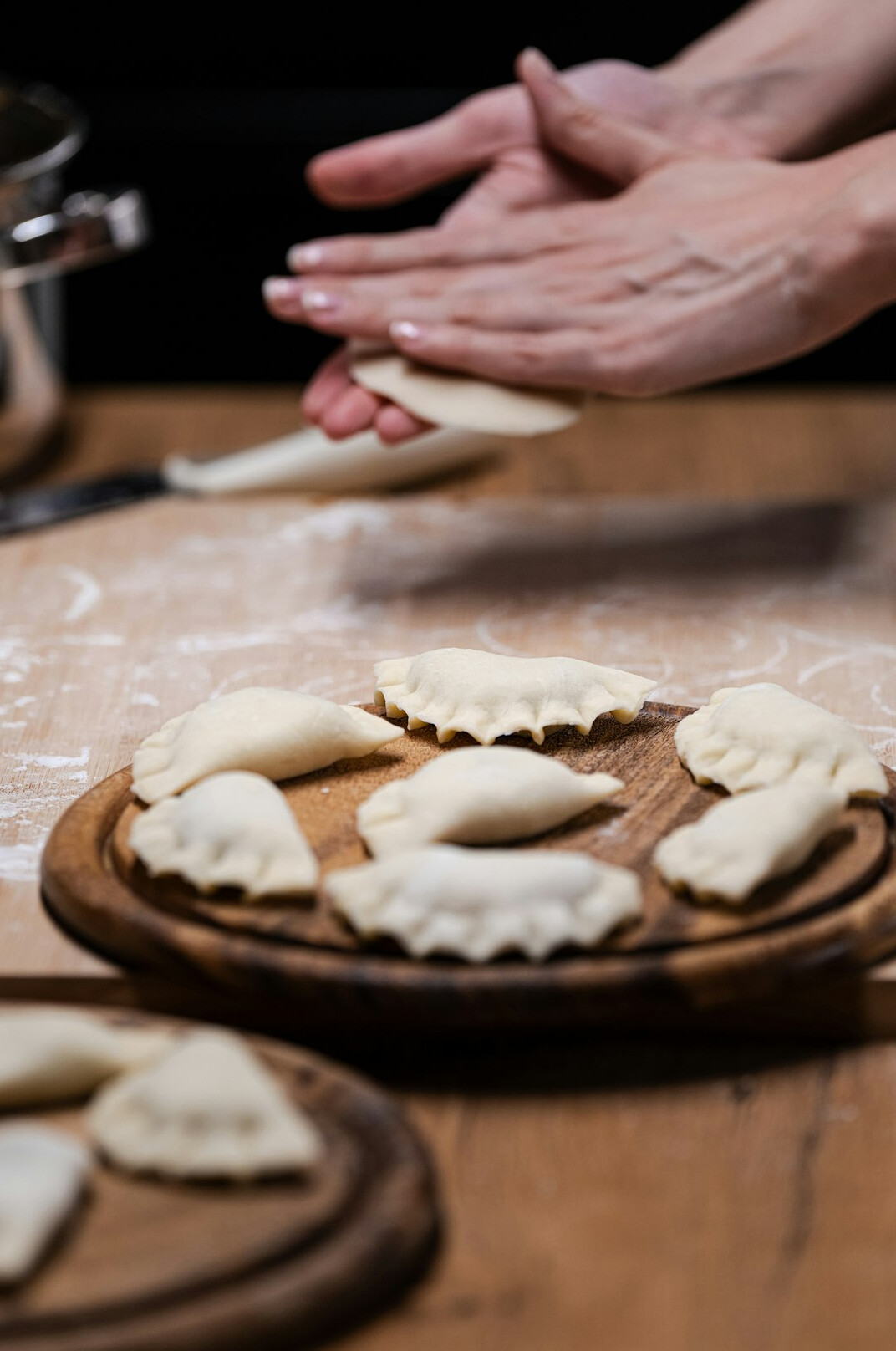 traditional polish pierogi on table